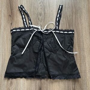 Black Lace Trim Camisole